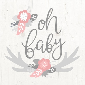 Oh Baby SVG cut File. Cricut Silhouette Oh Baby New Baby SVG