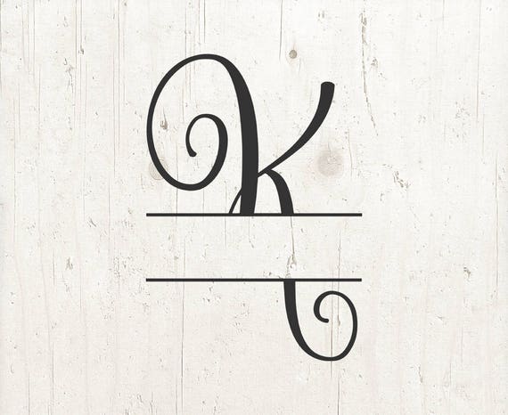 Download Split Letter K Svg K Split Mongram Svg Divided Initial Svg Etsy