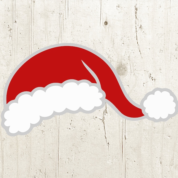 Santa hat svg Christmas hat svg Santa hat monogram svg Christmas svg Santa Claus hat sublimation png clipart svg files for cricut