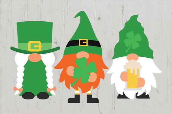 Download St Patricks Day Gnome Svg Clipart Gnome Png File For Etsy