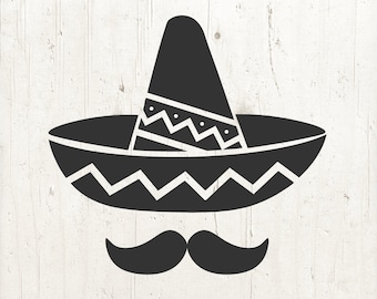 Sombrero SVG Mustache Svg Cinco De Mayo 