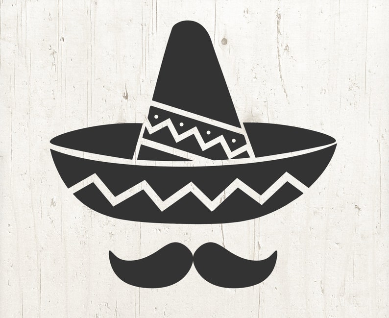 Sombrero SVG Mustache svg Cinco De Mayo SVG sombrero cinco image 0.