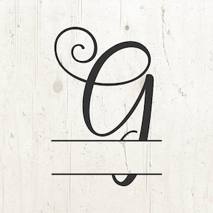 Split monogram svg, monogram font svg, floral font svg, split letter svg for cricut – Letter G eps dxf png pdf svg – digital file