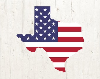 Texas State Flag SVG: US Flag Silhouette (Digital Download)