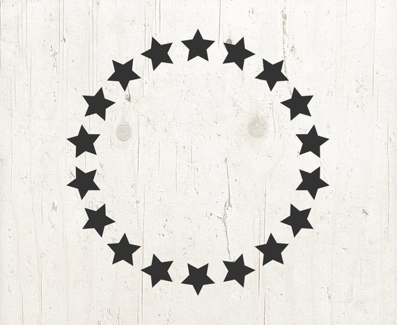 Download Star Svg Star Clipart Star Svg Monogram Frame Svg Circle Etsy