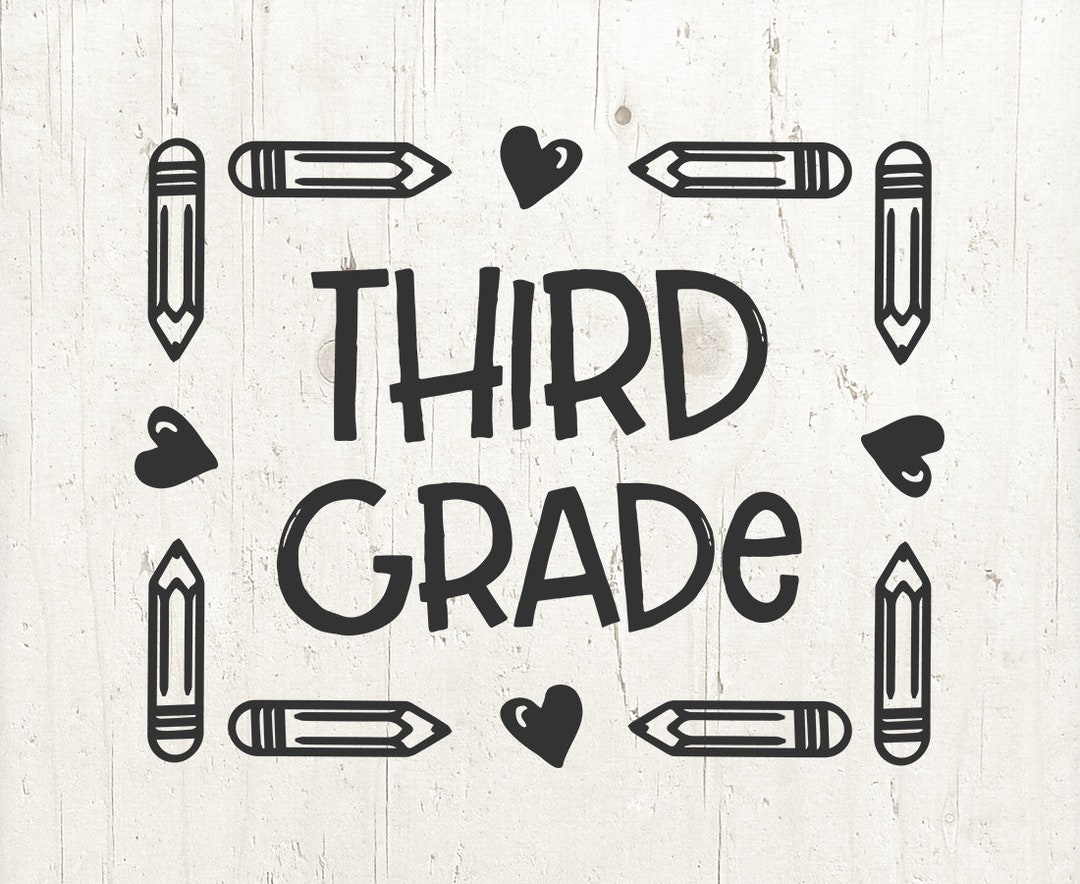 Third Grade Svg 3rd Grade Svg Third Grade Sign Third Grade - Etsy