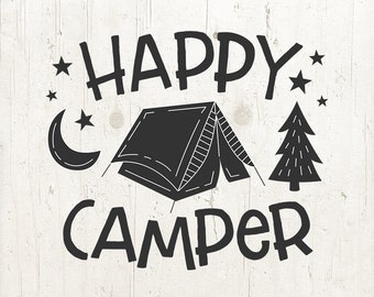 Camping SVG Camper Tent svg Summer SVG, Happy Camper svg Camping Clipart, Camp svg, Camp svg Files, Camping Cut Files Commercial Use svg