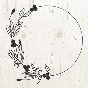 Laurel & Floral Wreath SVG Bundle: 9 Designs (Digital Download) image 3