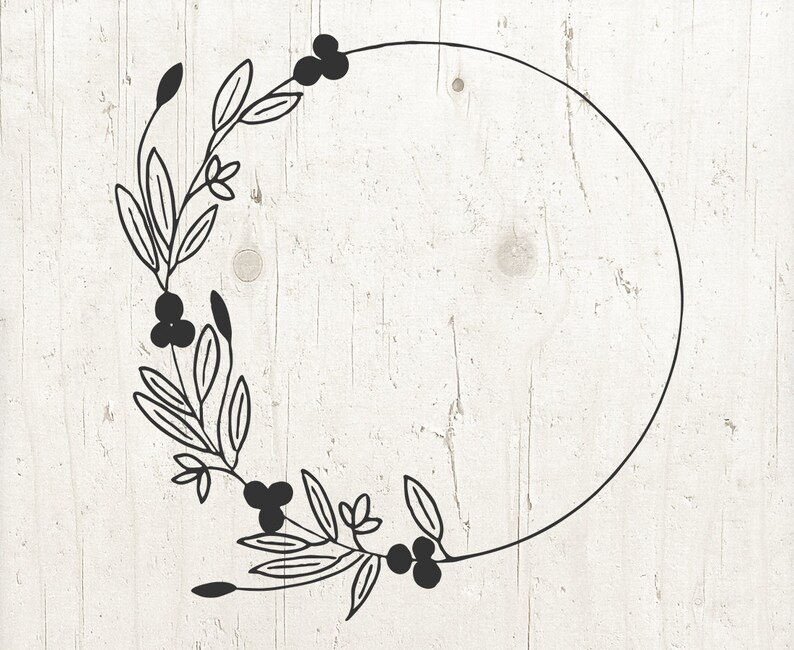 Laurel & Floral Wreath SVG Bundle: 9 Designs (Digital Download) image 3