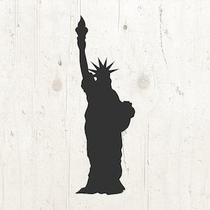 Estátua da Liberdade svg, arquivos svg da Estátua da Liberdade para Cricut Silhouette cameo, estátua da liberdade 4 de julho clipart Dia da Independência