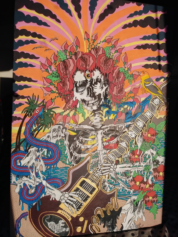 Grateful Dead Artwork , Trippy Art , Pschedelic Art , Visionary Art , Grateful Dead Art Prints , Grateful Dead Poster , Trippy Dead Bertha