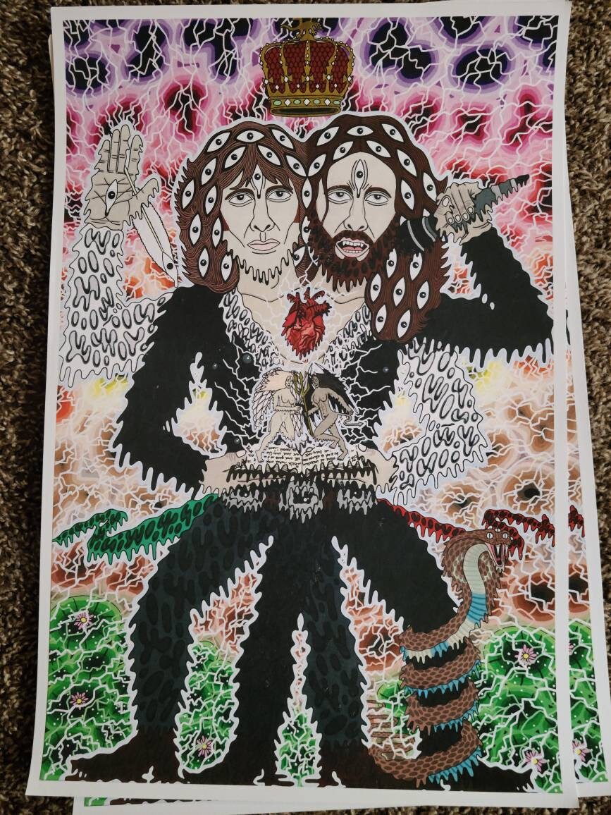 Jim Morrison Portrait - Psychedelic Artwork - Visionary Art