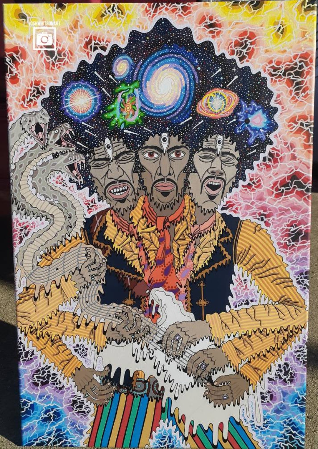 Jimi Hendrix Portrait - Psychedelic Artwork - Visionary Art