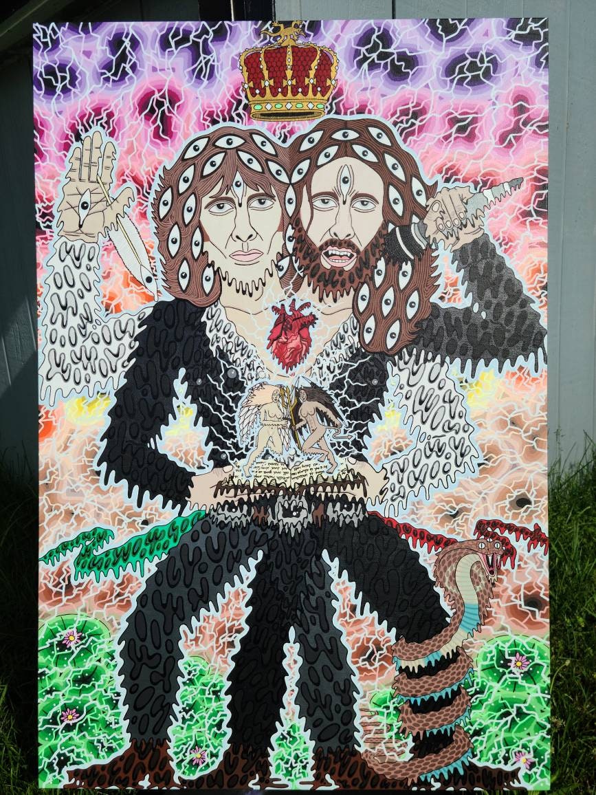 Jim Morrison Portrait - Psychedelic Artwork - Visionary Art