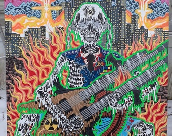 Megadeth Artwork - Psychedelic Art - Visionary Painting - Trippy Prints - Thrash Metal Poster - Nuclear Blast - Beautiful Media - Original