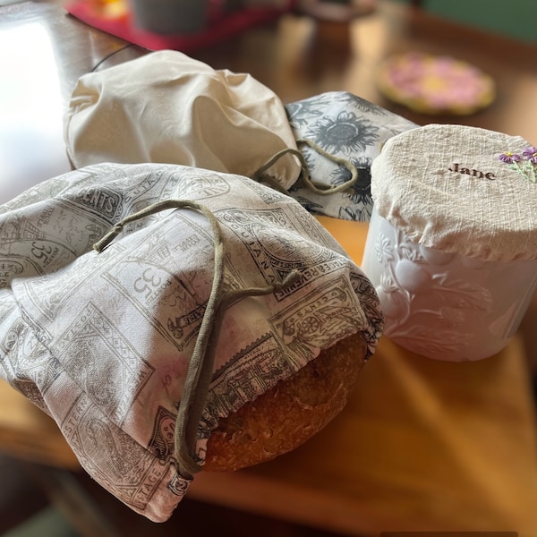 Drawstring linen muslin bag- perfect for sourdough bread