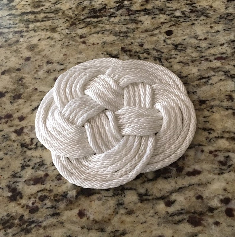 Rope nautical turk knot trivet Etsy