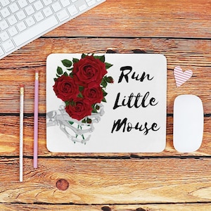 Run Little Mouse, Mouse Pad (Rectangle), Cat and Mouse, Spicy Book tote bag, Dark Romance Merch, Smutty tote, Book Lover Gift, desk accesory