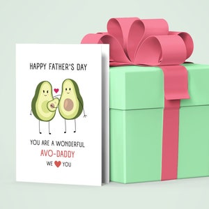 Geschenke zum ersten Mal für Papa, Avocado-Vatertagskarte, für Avo-Daddy, 5x7