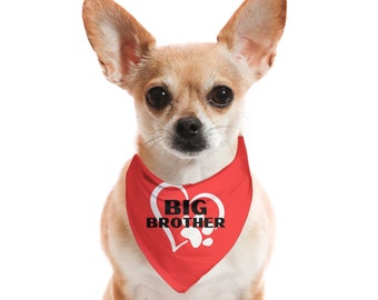 Big Brother Red Small Breed Pet Bandana