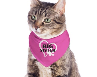 Big Sister Pet Bandana, Bright Pink small breed