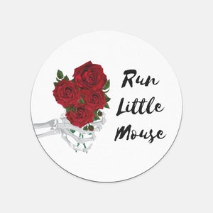 Run Little Mouse, Mouse Pad (Round), Cat and Mouse, Spicy Book tote bag, Dark Romance Merch, Smutty tote, Book Lover Gift