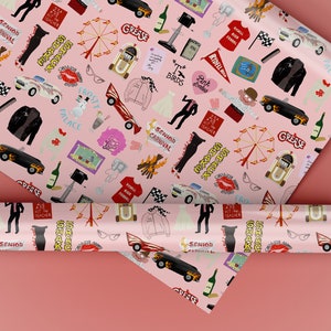 Grease Movie Wrapping Paper: Unique Art Gift Wrap