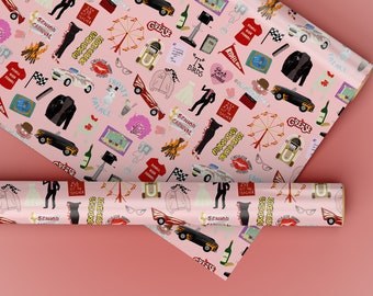 Grease Movie Wrapping Paper: Unique Art Gift Wrap