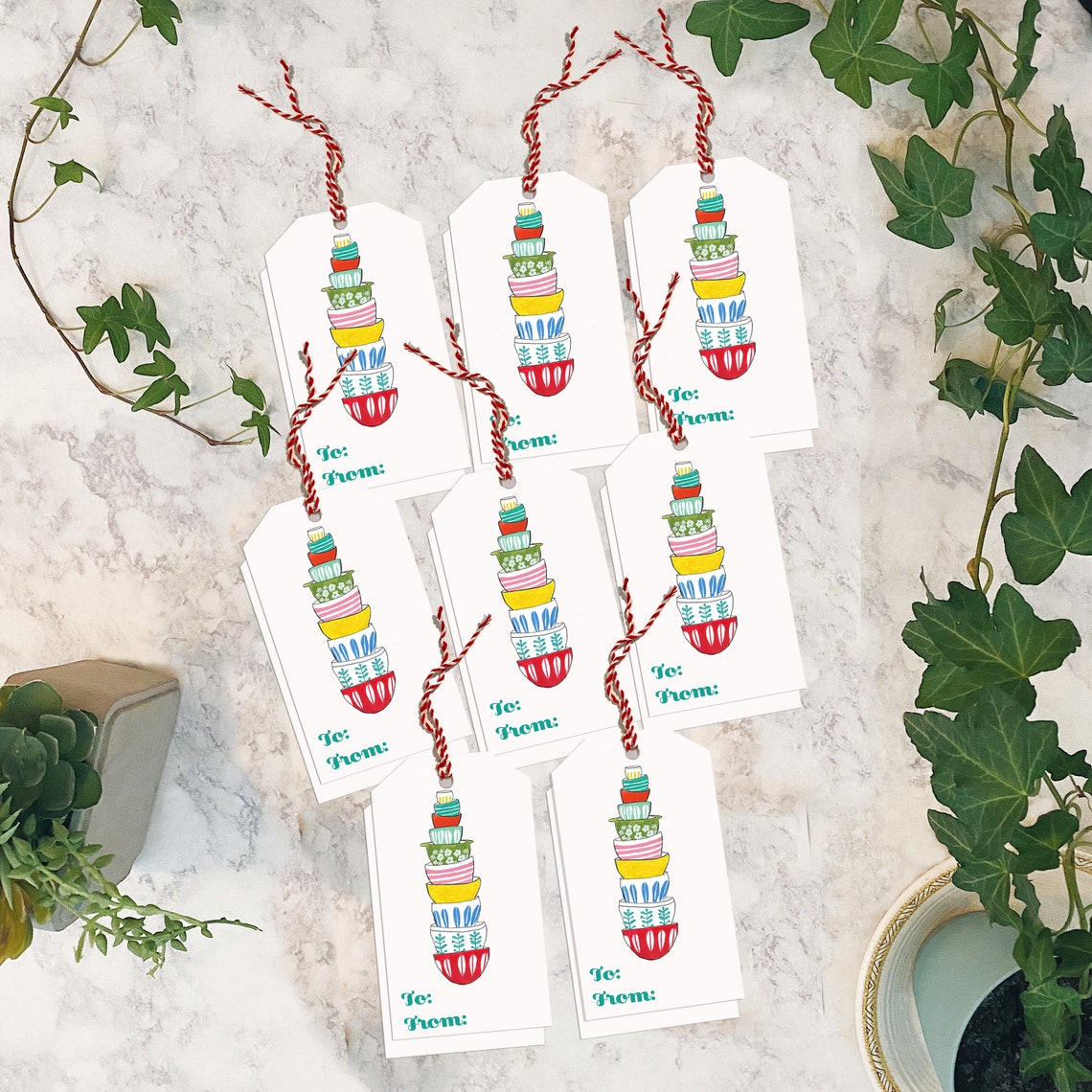 Stacked Vintage Dishware Tag Set of 16 Vintage Kitchen Etsy