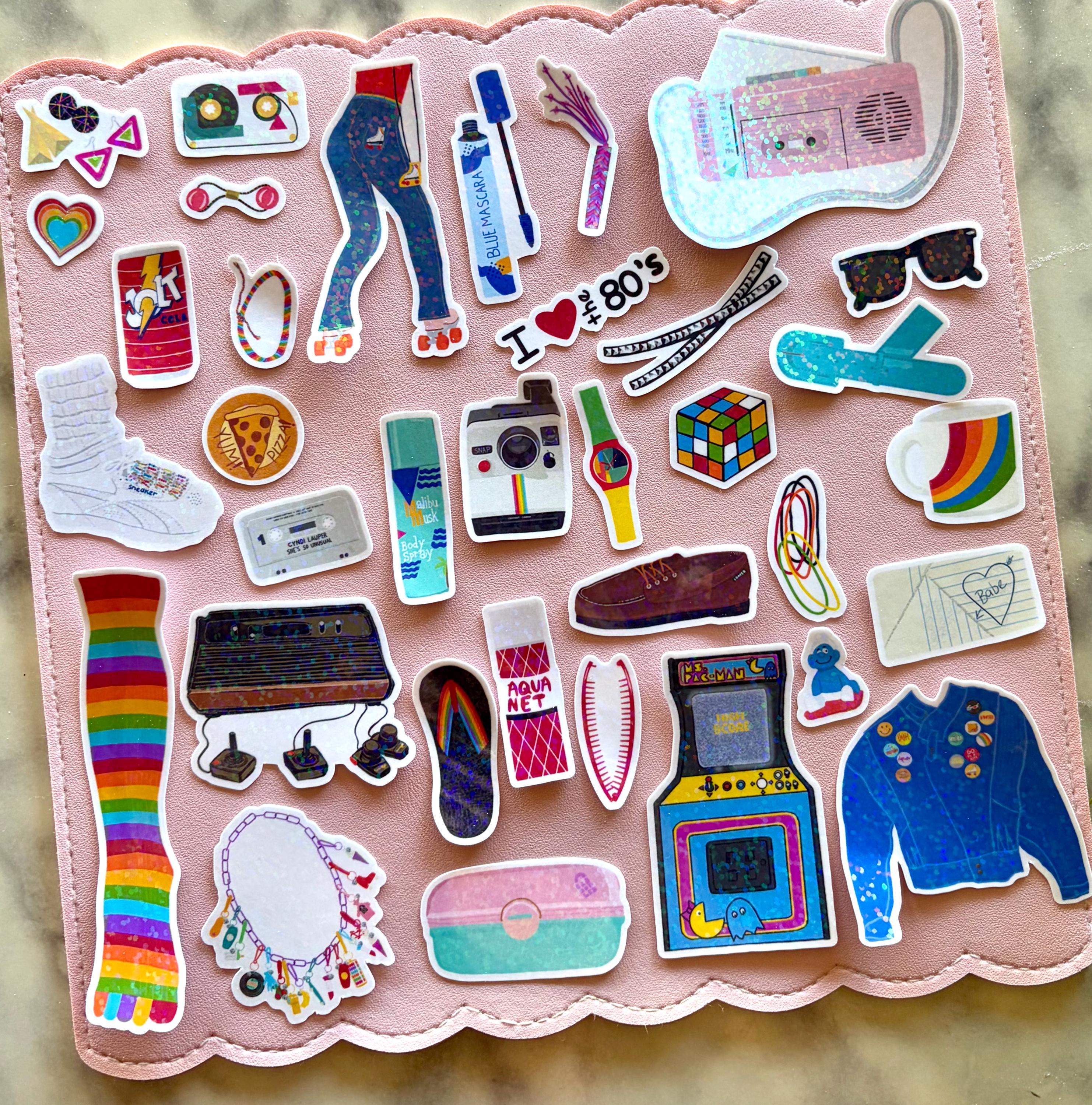 80s Flashback Holographic Sticker Pack: 80s Stickers - Etsy