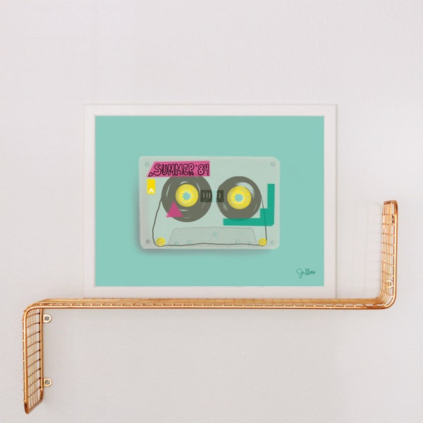 Summer '84 Mix Tape Art Print | Mix Tapes Art | Cassette Tapes | Music Art | 80's Songs Art | 80's Music | Retro Tapes Art | 80's | 1984