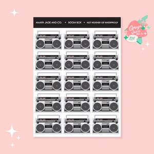 Boombox Stickers: 80s Retro Nostalgic Stickers