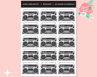 Boombox Stickers: 80s Retro Nostalgic Stickers