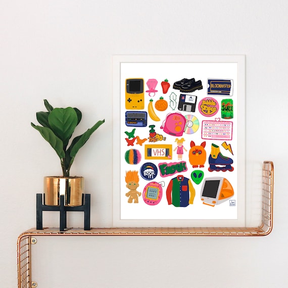 90s Nostalgia Print: Retro Pop Culture Art - Etsy