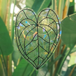 Anthurium Suncatcher Window Cling: Prismatic Rainbow Maker Decal