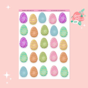 Vintage Easter Egg Art Sticker Set: Planner Scrapbook Stickers