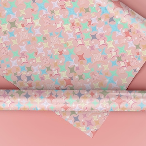 Stardust Wrapping Paper One of a Kind, MCM, Christmas Wrap, Christmas Giftwrap, Starburst Giftwrap, Nostalgic Christmas, Vintage Christmas