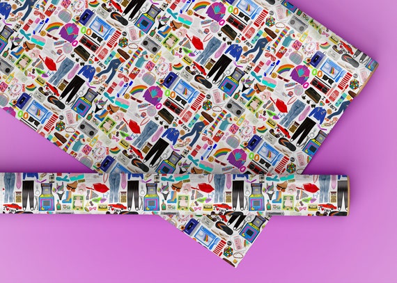 80's Lover Gift Wrap | Specialty Art Wrapping Paper