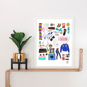 80s Nostalgia Art Print: Retro Pop Culture Flashback