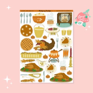 Vintage Thanksgiving, Stickers,  Nostalgic Stickers, Be Thankful, Retro Thanksgiving, Gather Together, Grandma&#39;s House, Thanksgiving Gift