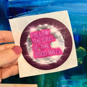 Disco Ball Vinyl Sticker: Waterproof Laptop Decal