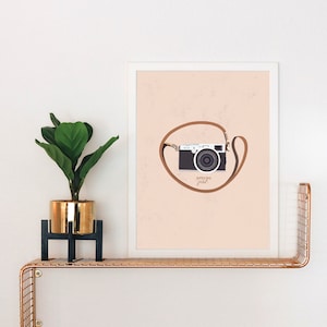 Travel Camera Art Print | Retro Camera | Vintage Camera | Camera Art | Thrift Store Find | Antique Camera | Photographer