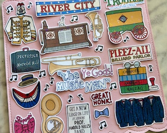 Music Man Sticker Pack: Holographic Musical Theater Stickers