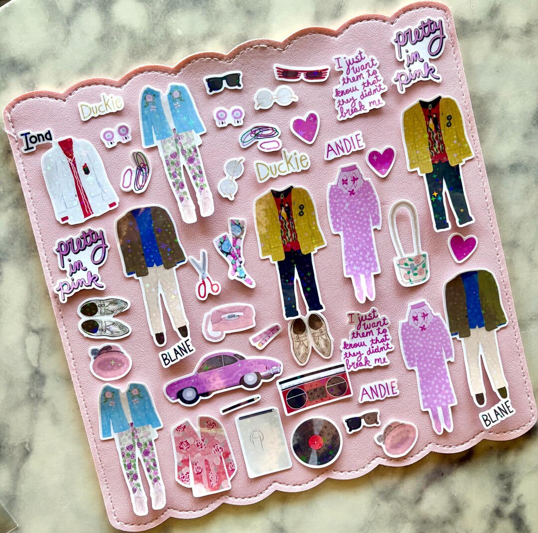 Pretty in Pink Holographic Sticker Pack: Pop Culture Movie Stickers - Etsy