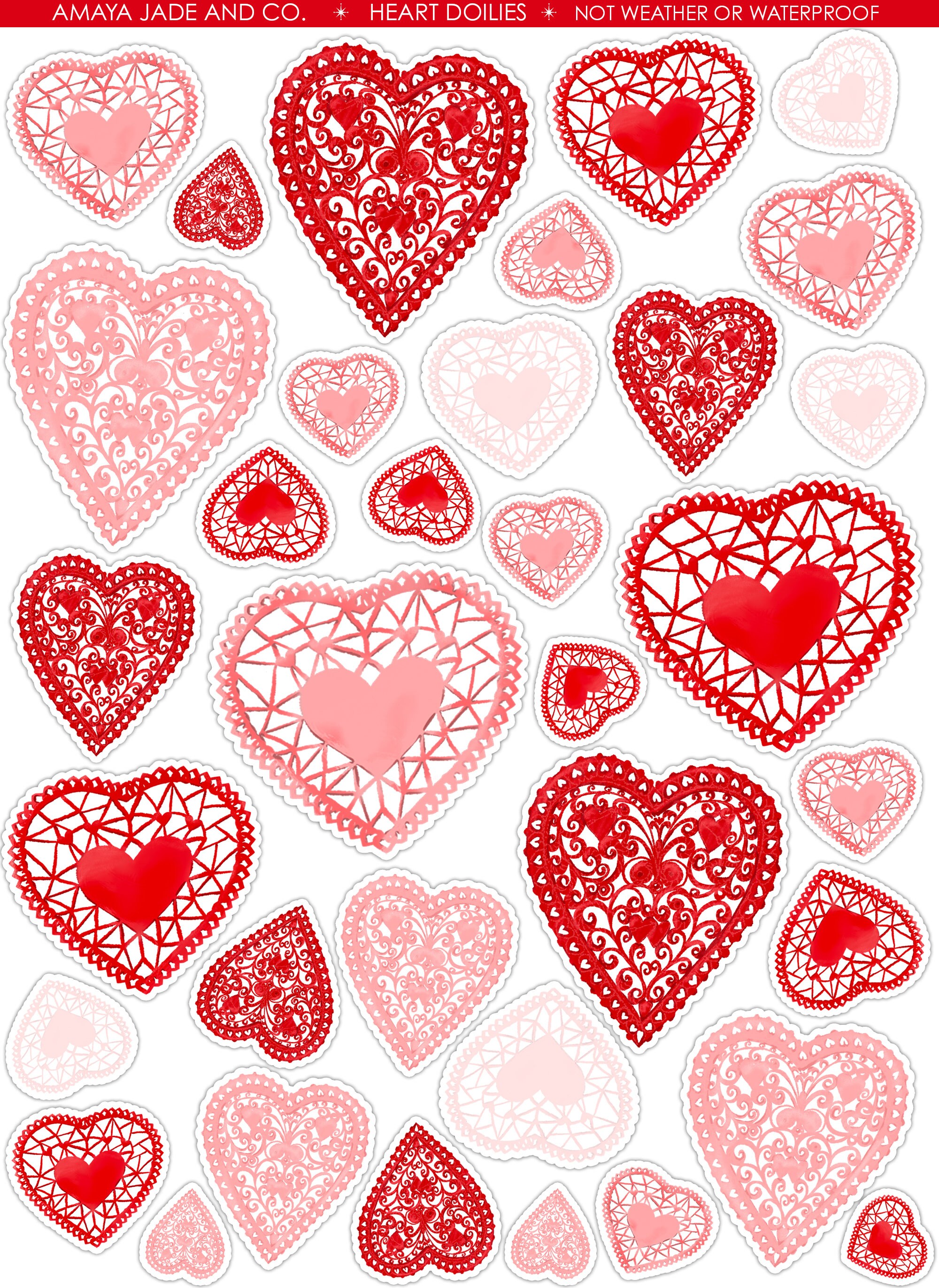 Retro Hearts Personalized Valentine's Day Stickers + Candy Bags