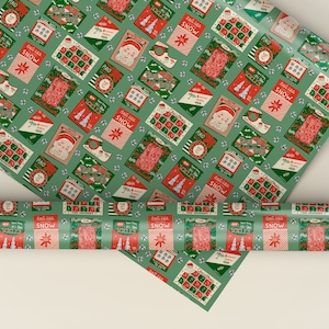 Vintage Christmas Decorations Packaging Specialty Art Wrapping Paper One of a Kind | MCM | Christmas Wrap | Gift Paper | Retro Packaging