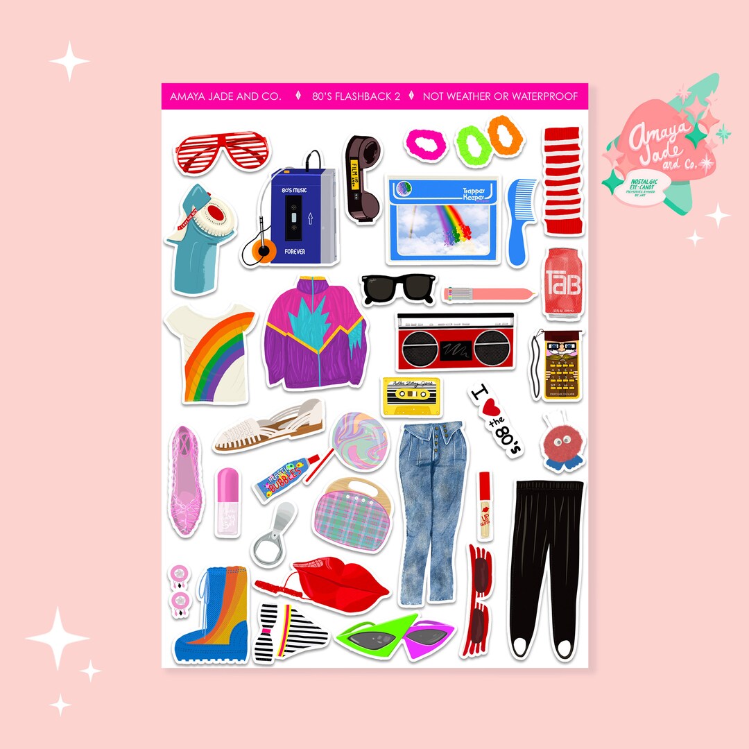80's Stickers, 80's Pop Culture, 80's Fashion, 80's Scrapbook, 80's