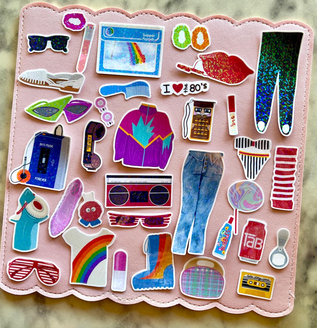 80s Flashback 2 Holographic Sticker Pack: 80s Stickers - Etsy