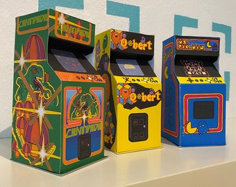 Retro Paper Arcade Game Kit: 80s Party Favors DIY