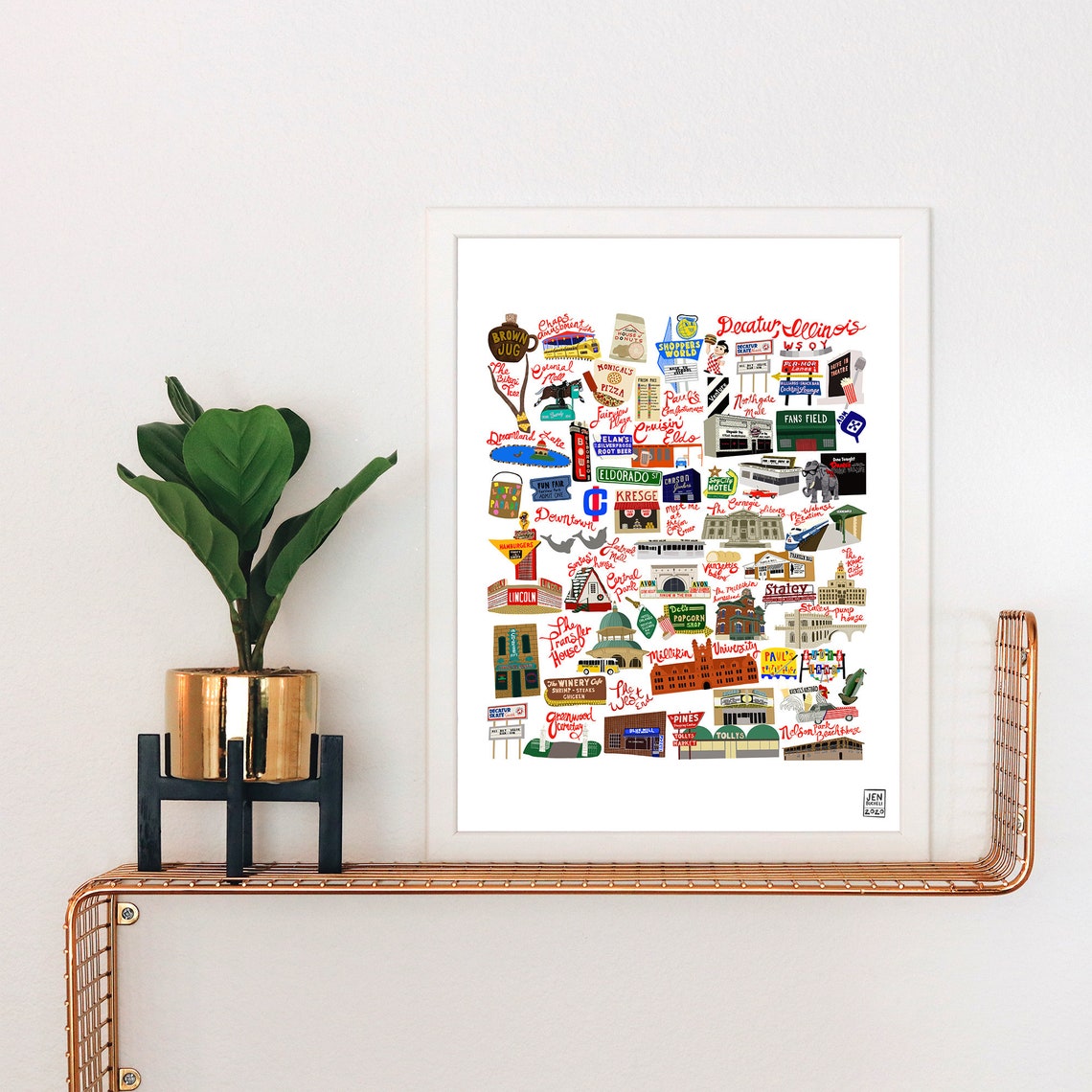 Decatur Illinois Days Gone by Art Print Pride of the Etsy